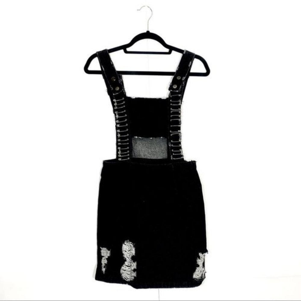 NWT $198 LF Carmar Enzo Pins Black Overall Dress